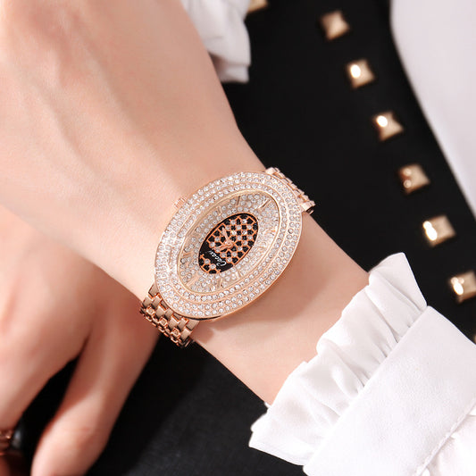 Refine product title: Oval Diamond Set British Watch